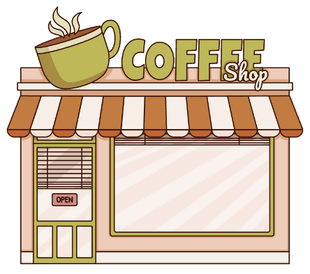 Cafe display case with cookies